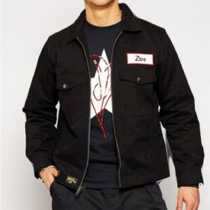 HUF X Smashing Pumpkins Zero Black Twill Men's Mechanic Jacket Size S